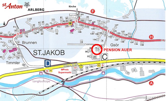 anreiseplan pension auer